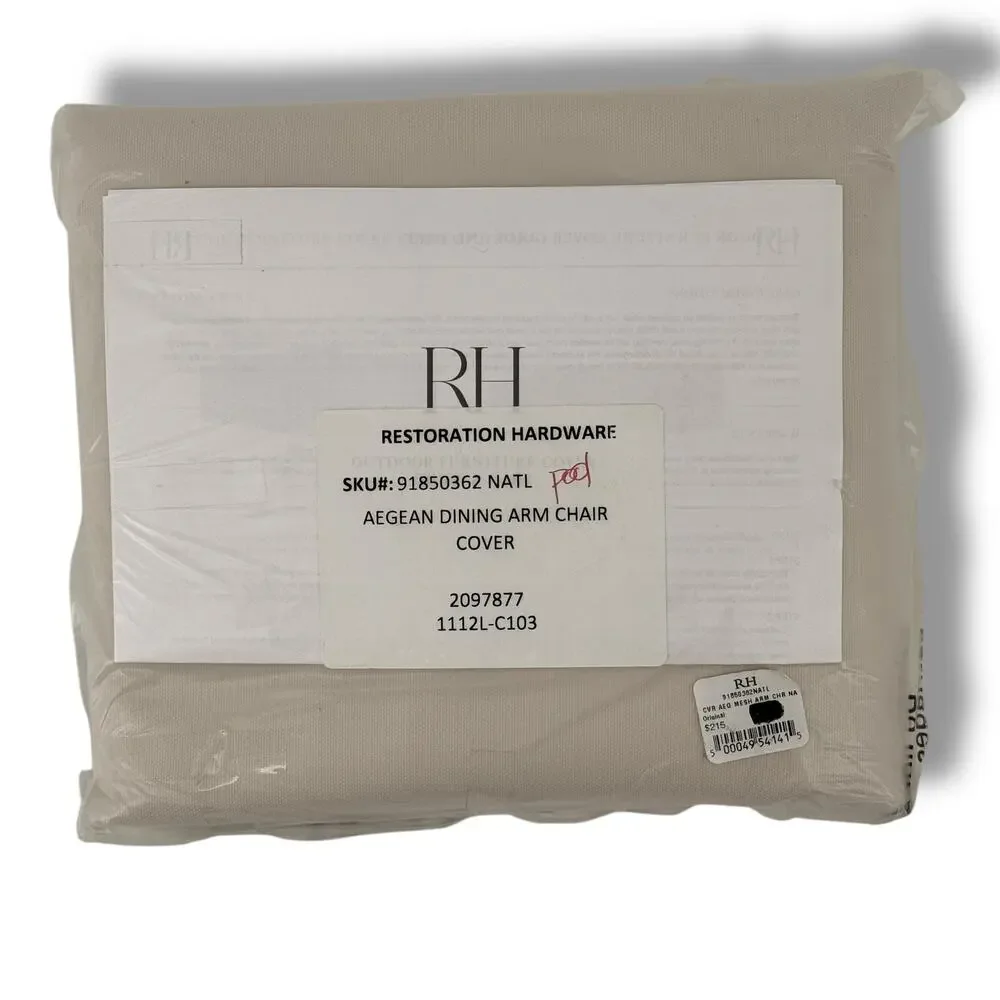 Restoration Hardware Aegean Mesh Dining Arm Chair Cover Natural
